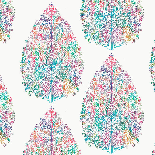 Elegant Floral Print Room Darkening Curtains Set of 2 DS108A