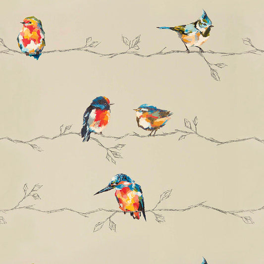 Elegant Floral Print Room Darkening Curtains Set of 2  DS261B