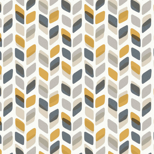 Elegant Geometric  Print Room Darkening Curtain - Set of 2 - DS395A