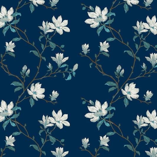 Elegant Floral Print Room Darkening Curtains Set of 2  DS428A