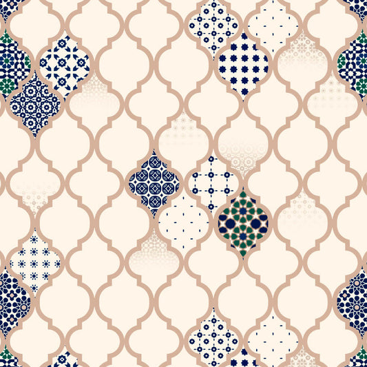 Elegant Ethenic  Print Sheer Semi Transparent Curtain - Set of 2 DS452A1