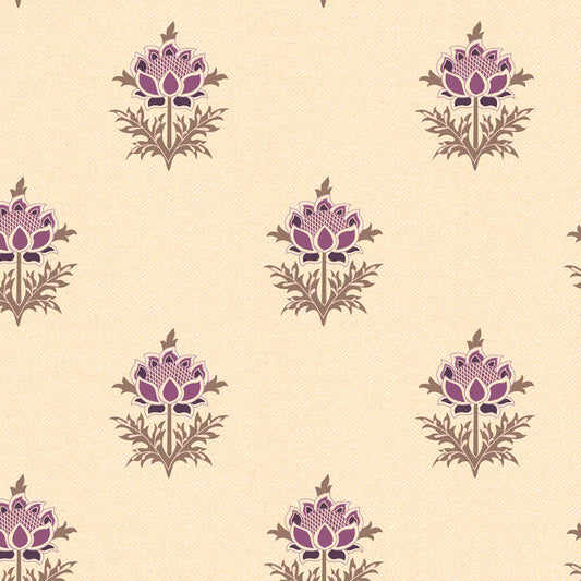 Elegant Floral Print Room Darkening Curtains- Set of 2 - DS521B