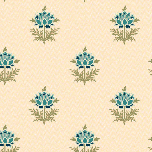 Elegant Floral Print Room Darkening Curtains- Set of 2 - DS521 D