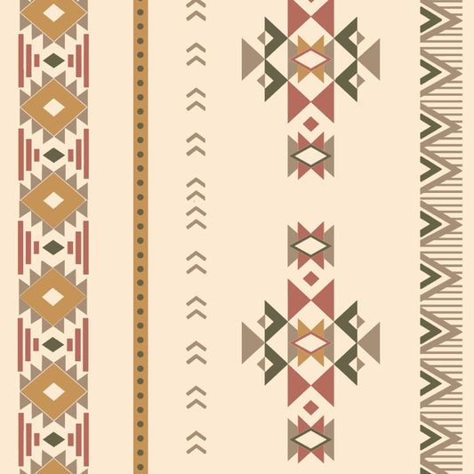 Digital Boho Printed Twill Textured Room Darkening Curtains Set Of 2 - DS529D