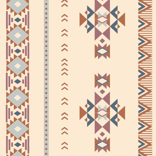 Digital Boho Printed Twill Textured Room Darkening Curtains Set Of 2 - DS529F