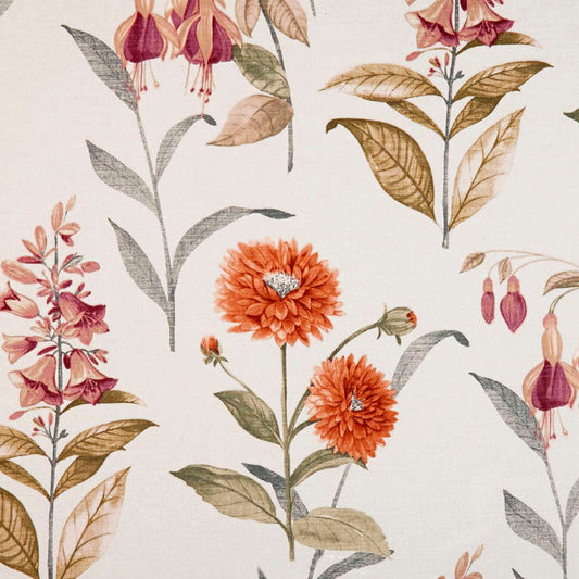 Elegant Floral Print Room Darkening Curtains Set of 2  DS90B