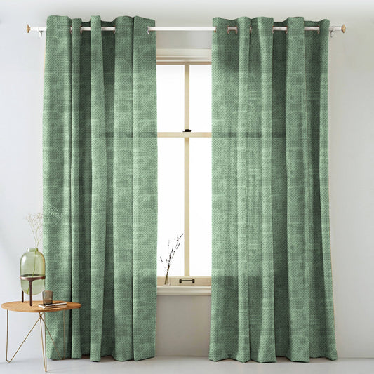 Elegant Abstract Print Matt Finish  Room Darkening Curtain Set of 2 -  MTDS522D