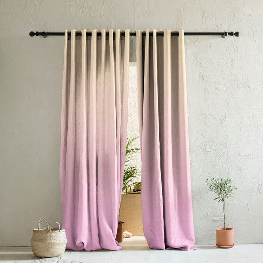 Elegant Ombre Print Room Darkening Curtain - Set of 2 - DSOFC12