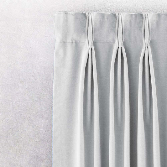 Plain White Heavy Satin Room Darkening Curtains Set Of 2 - (PLWHT)