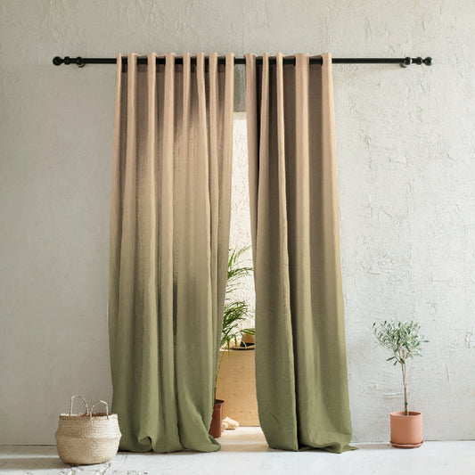 Elegant Ombre Print Room Darkening Curtain - Set of 2 - DSWOVEN5