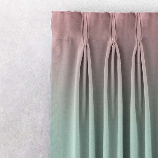Ombre Tame Teal Heavy Satin Blackout Curtains Set Of 2 - (OMBRE25)