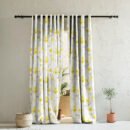Elegant Floral Print Room Darkening Curtains Set of 2 DS133A