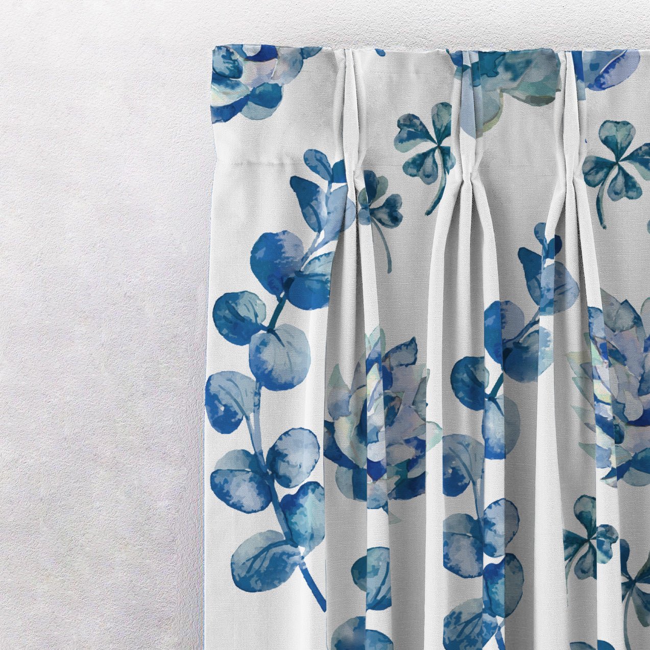 Elegant Floral Print Room Darkening Curtains Set of 2 DS19C - Image 3