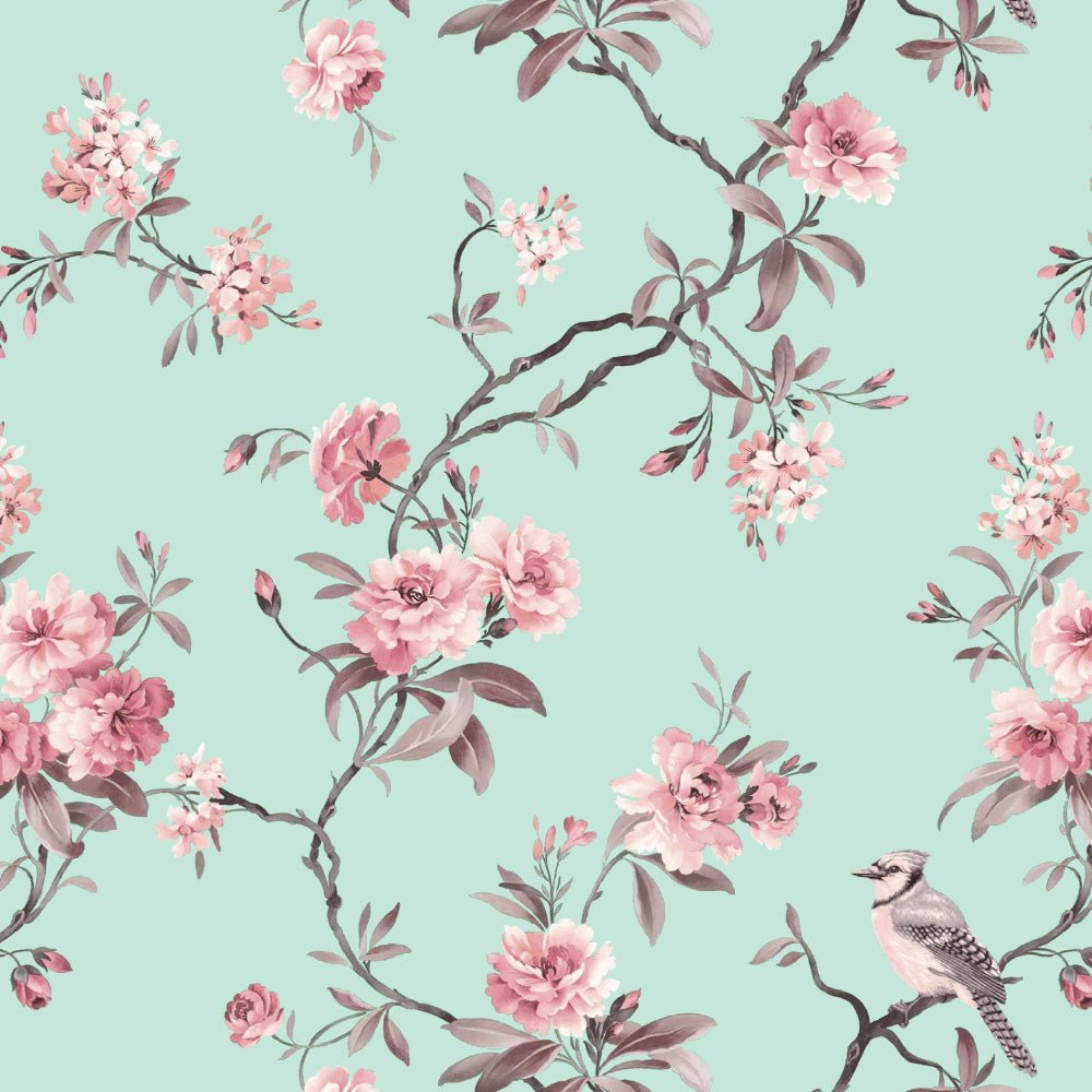 Floral Fresco Floral & Ombre Print Combination Room Darkening Curtains Set Of 4 Door Curtain - (207BOMBRE25) - Image 6