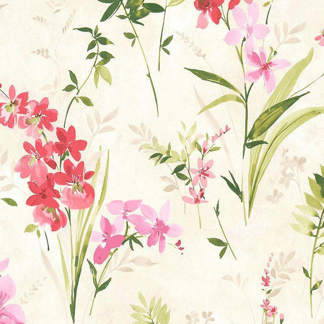 Elegant Floral Print Sheer Semi Transparent Curtain - Set of 2 -DS260A1 - Image 2