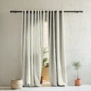 Elegant Geometric Print Room Darkening Curtain - Set of 2 - DS338D