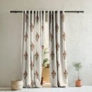 Elegant Ethenic Print Room Darkening Curtain Set of 2 - DS343A
