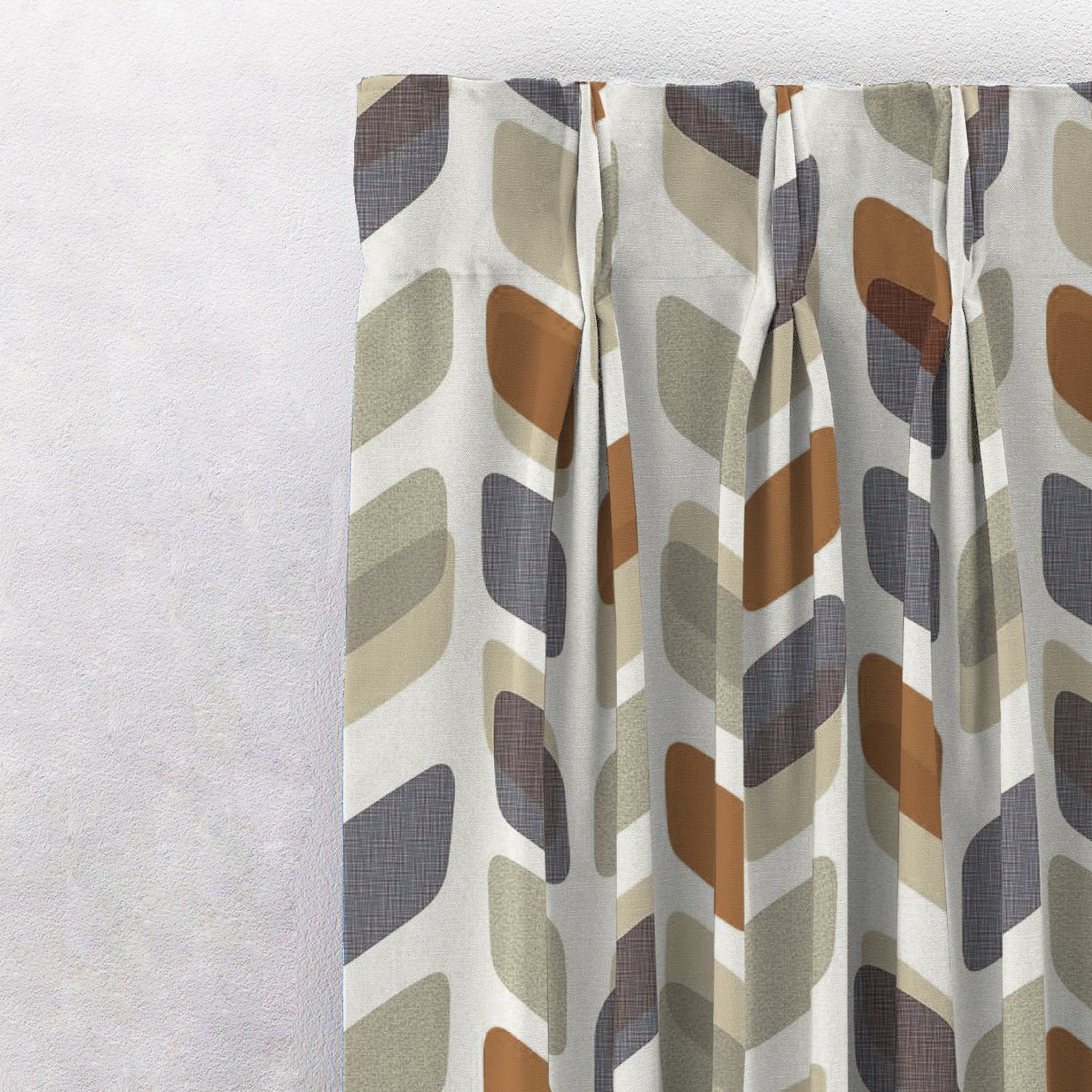 Elegant Geometric Print Room Darkening Curtain - Set of 2 - DS395D - Image 4