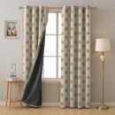 ButtaBliss Indie Teal Heavy Satin Blackout Curtains Set Of 2 - (DS521D)