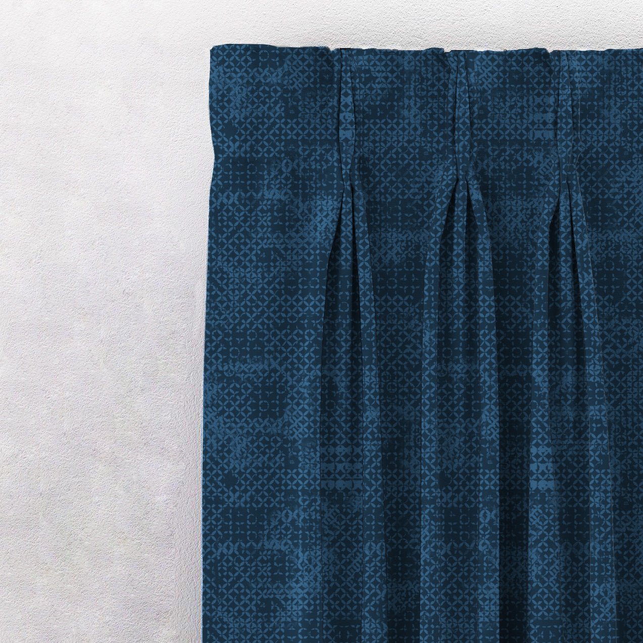 Elegent Geometric Print Matt Finish Room Darkening Curtain Set of 2 MTDS522A - Image 3