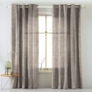 Elegent Geometric Print Matt Finish Room Darkening Curtain Set of 2 MTDS522B