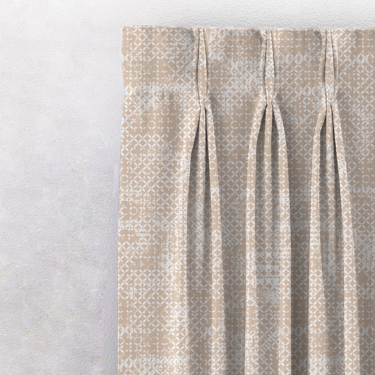 Elegent Geometric Print Matt Finish Room Darkening Curtain Set of 2 MTDS522B - Image 3