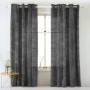Elegent Geometric Print Matt Finish Room Darkening Curtain Set of 2 MTDS527D