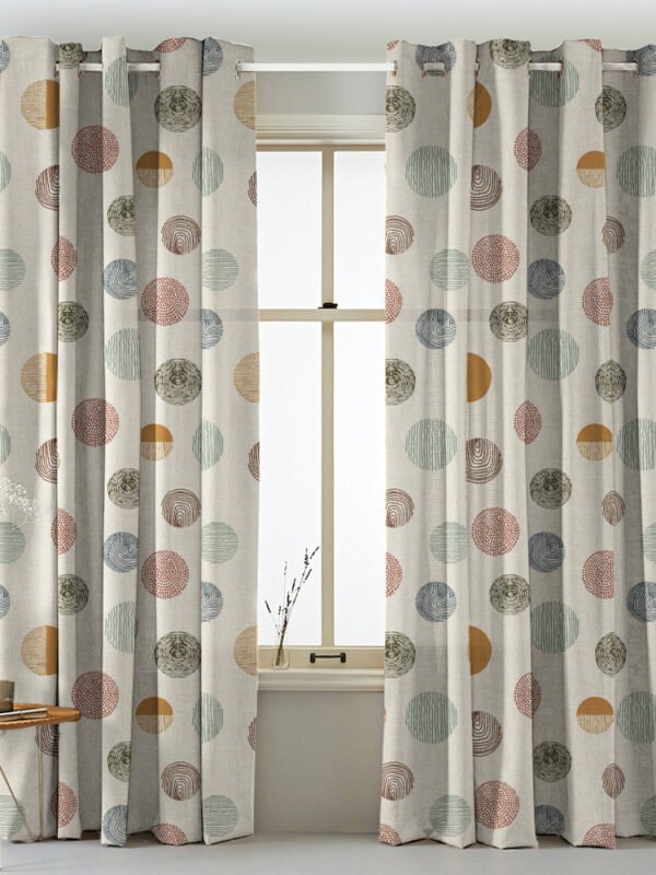 Digital Boho Printed Twill Textured Room Darkening Curtains Set Of 2 - DS530C