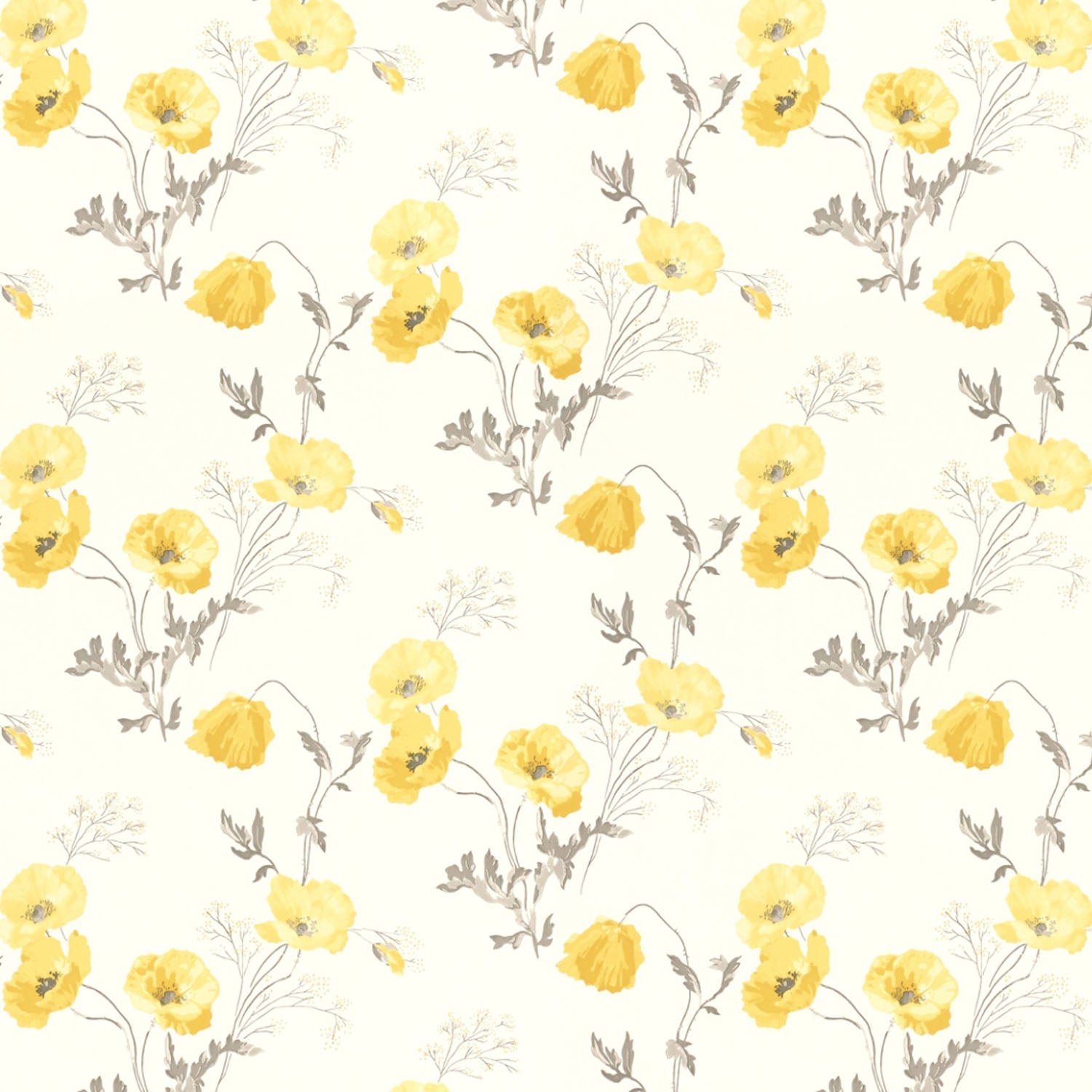 Elegant Floral & Ombre Print Combination Room Darkening Curtains - Set Of 4 Door Curtain (133ALINES3) - Yellow & Cream - Image 7