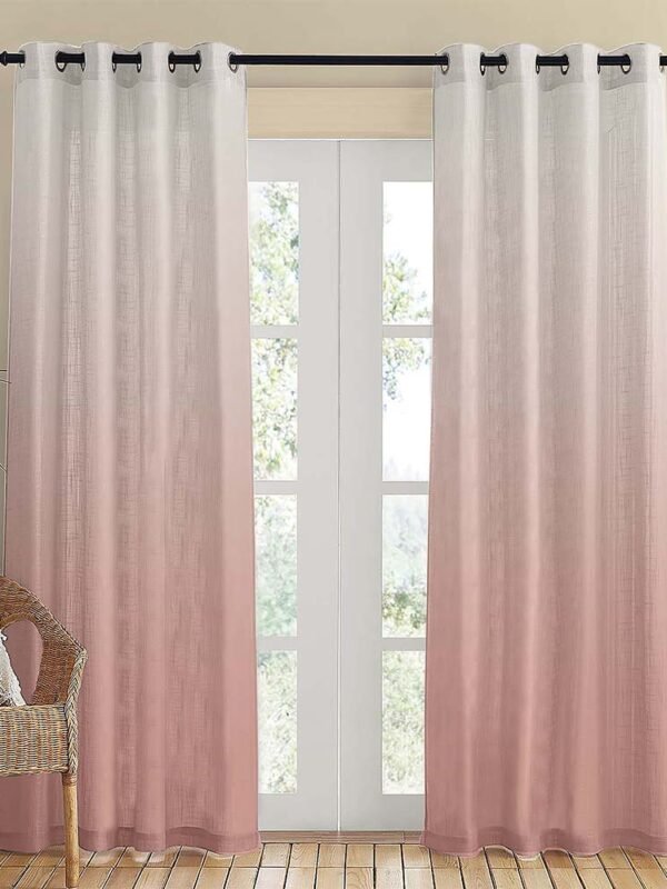 Meta 03 Ombre Matte Shilo Pink Room Darkening Curtain Set of 2