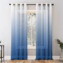 Elegant Ombre Print Sheer Semi Transparent Curtain Set of 2 OMBRE23