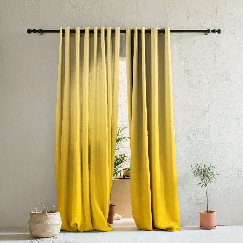 Elegant Ombre Print Room Darkening Curtain - Set of 2 - DS WOVEN 3