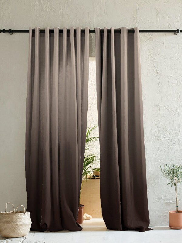 Elegant Ombre Print Room Darkening Curtain - Set of 2 - DSWOVEN9