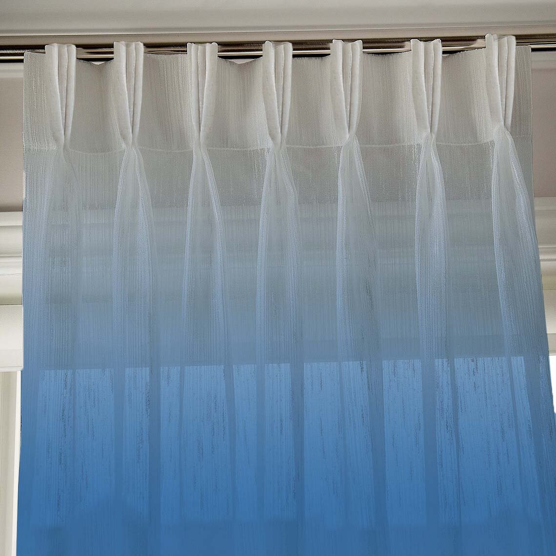 Elegant Ombre Print Sheer Semi Transparent Curtain Set of 2 OMBRE23 - Image 4